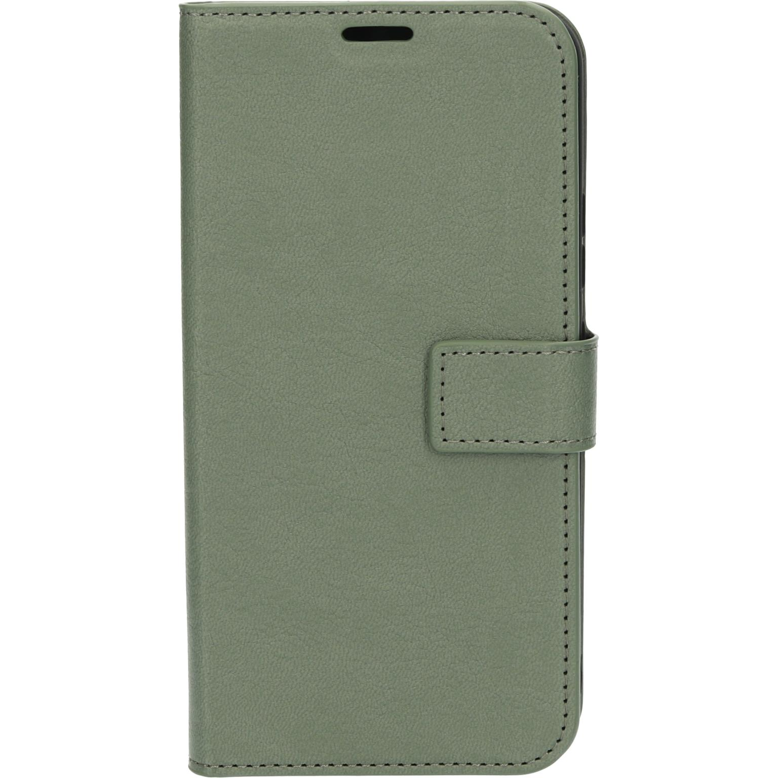 Groene telefoonhoes met magneetsluiting, gesloten.