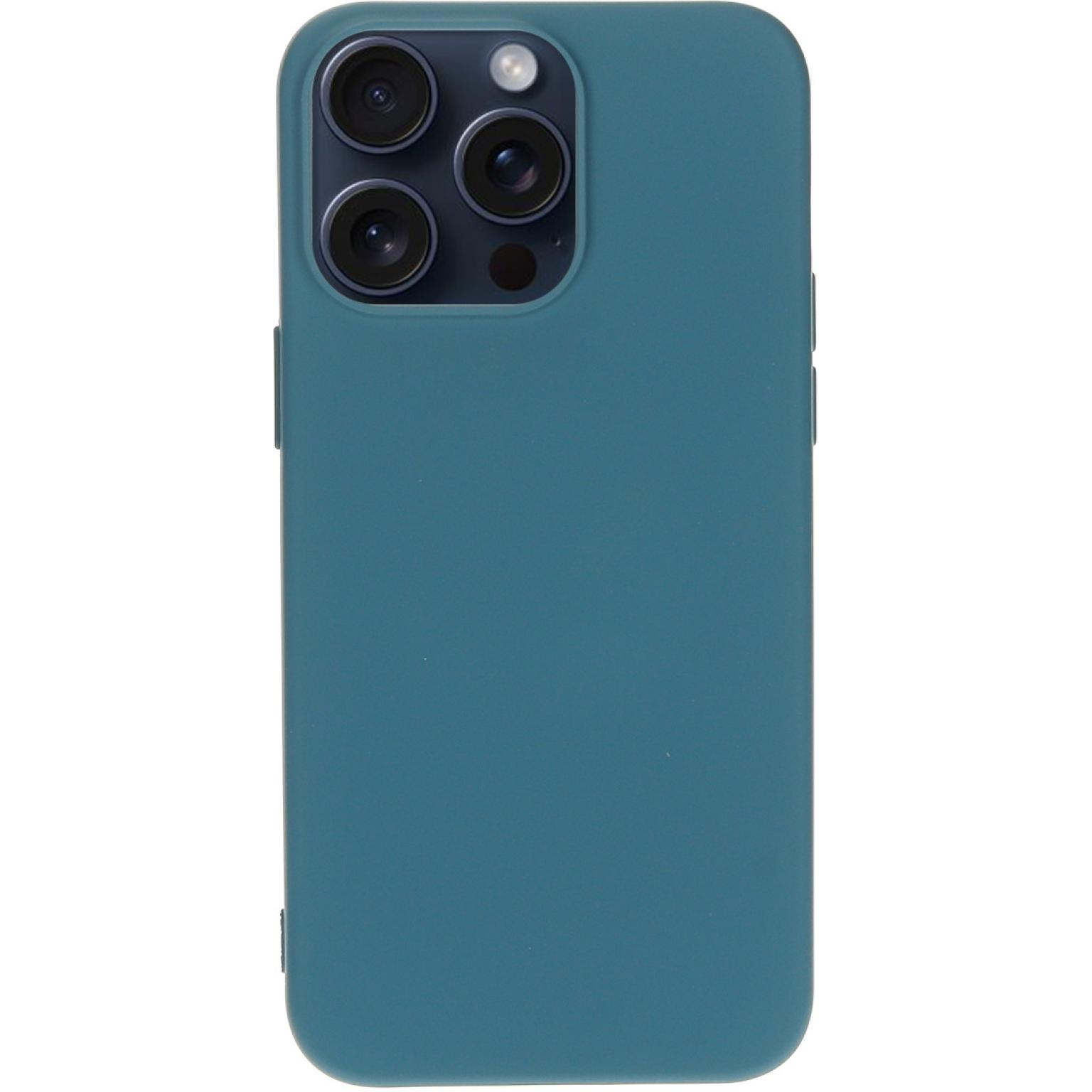 Petrol telefoonhoes. De hoes heeft een cameragat voor meerdere lenzen.