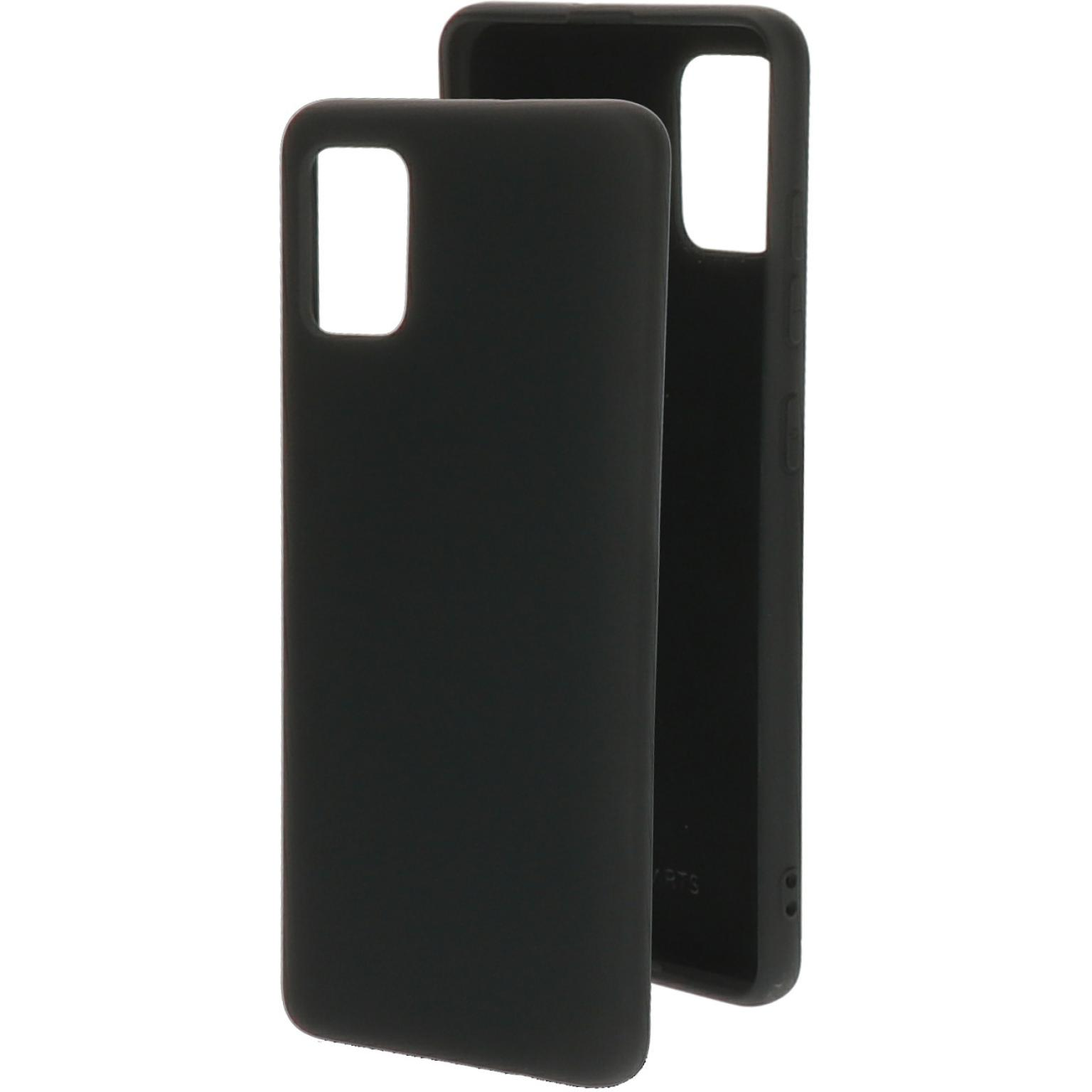 Zwarte telefoonhoes met opening voor camera. Twee hoesjes.