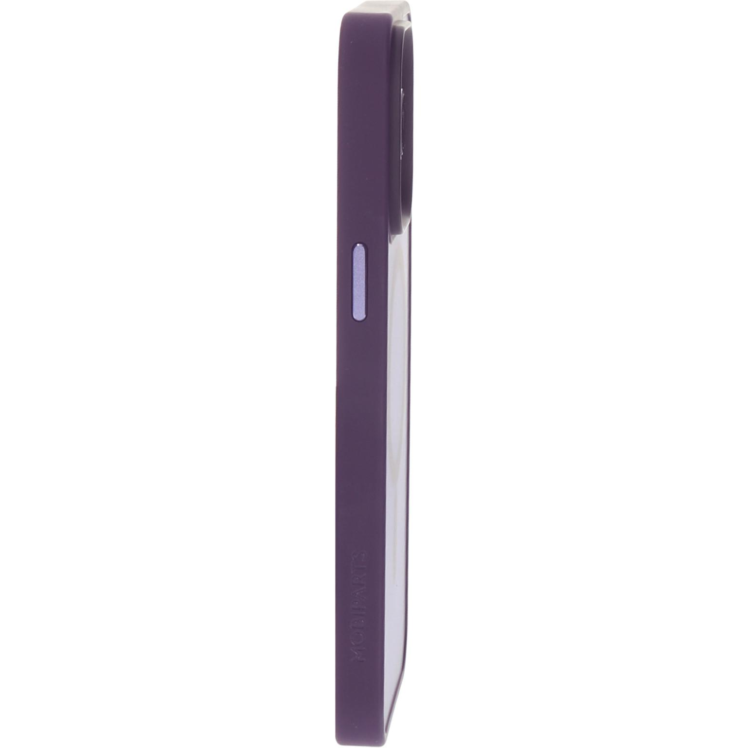 Paars telefoonhoesje zijaanzicht, toont de rand van de telefoon.