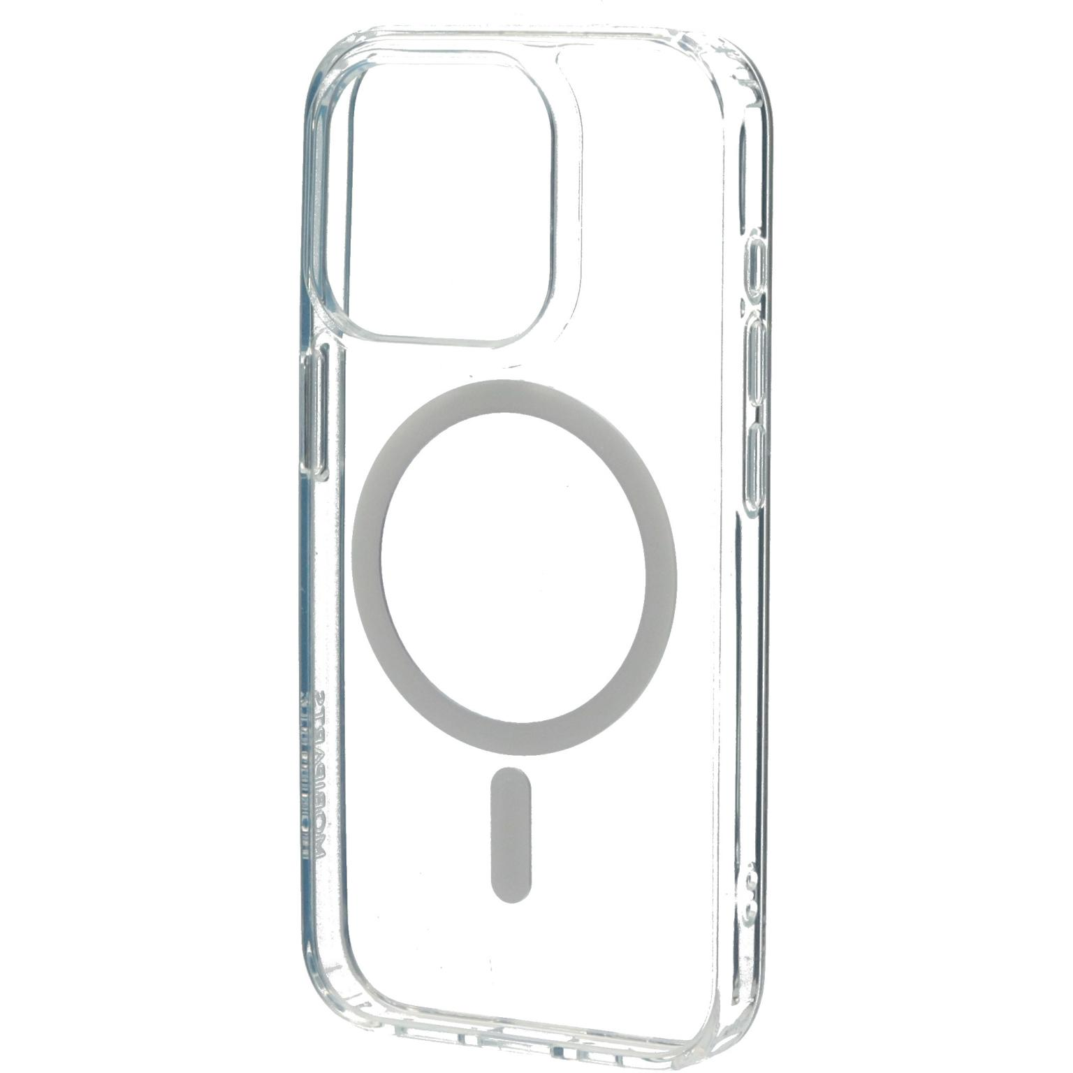 Transparante telefoonhoes met een ingebouwde magneet voor MagSafe.