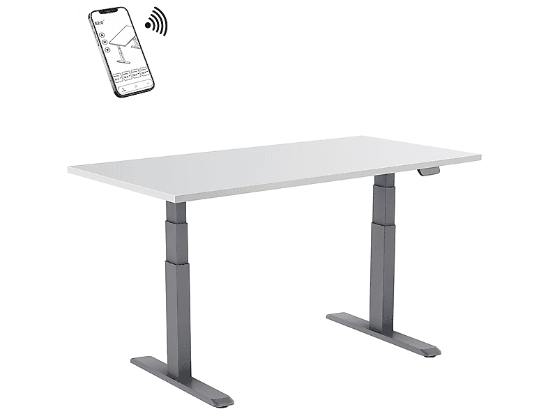 Mesa ergonómica  - 150-2412K2W Escritorio motorizado 120x75cm