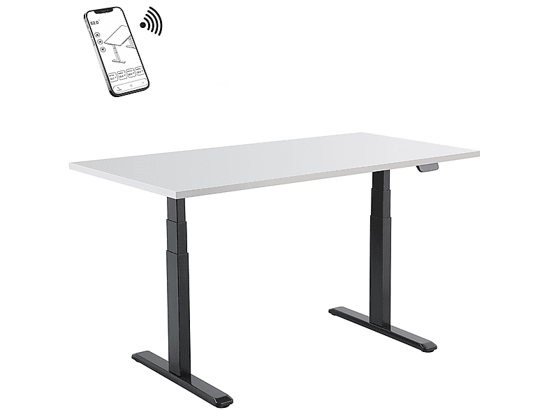 Mesa ergonómica  - 150-2518K2W Escritorio motorizado 180x75cm