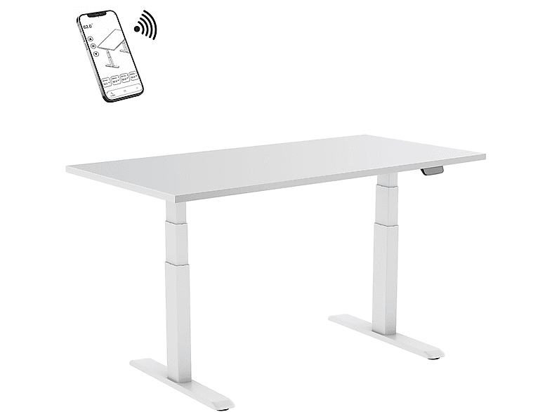 Mesa ergonómica  - 150-2312K2W Escritorio motorizado 120x75cm