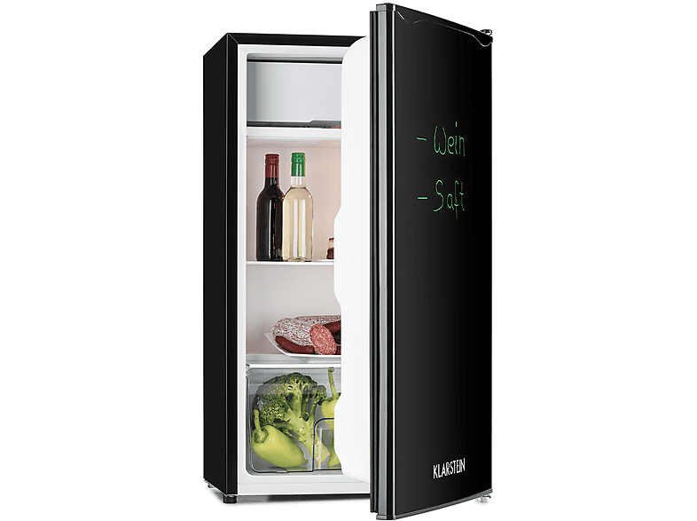 KLARSTEIN Spitzbergen Uni Kühlschrank (E, 83 cm hoch, Schwarz)