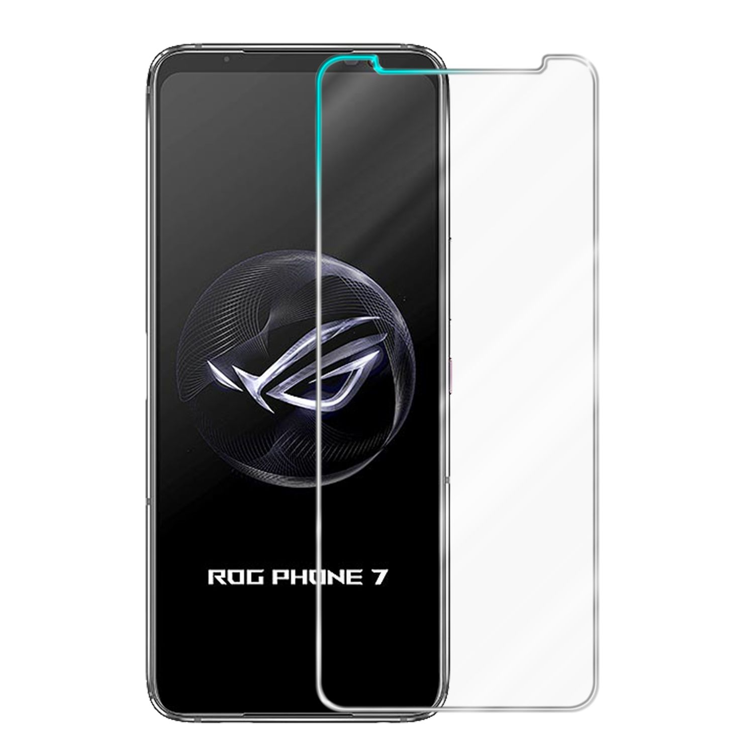 ROG Phone 7 con protezione schermo applicata.