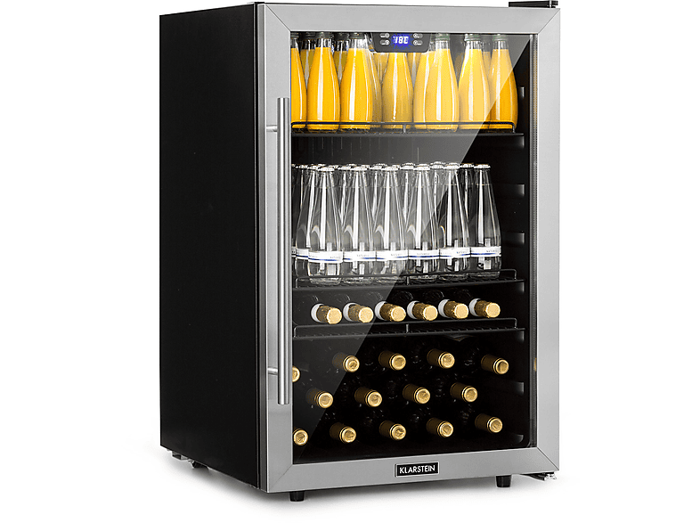 KLARSTEIN Beersafe 5XL Getränkekühlschrank (D, 84 cm hoch, Silber / Schwarz)