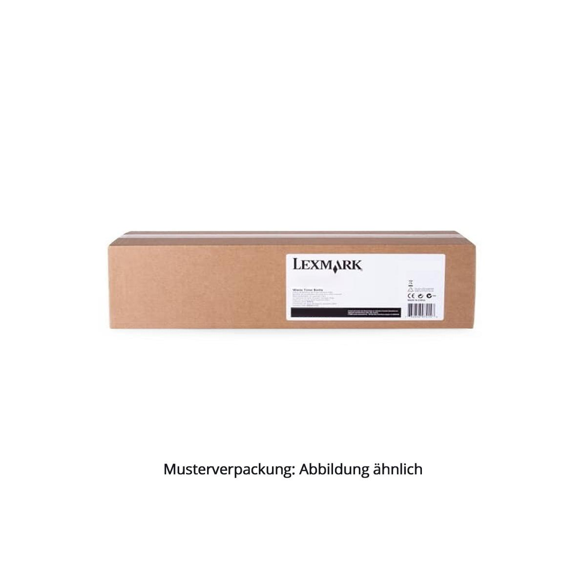 Kartom z etykietą Lexmark. Tekst w języku niemieckim.