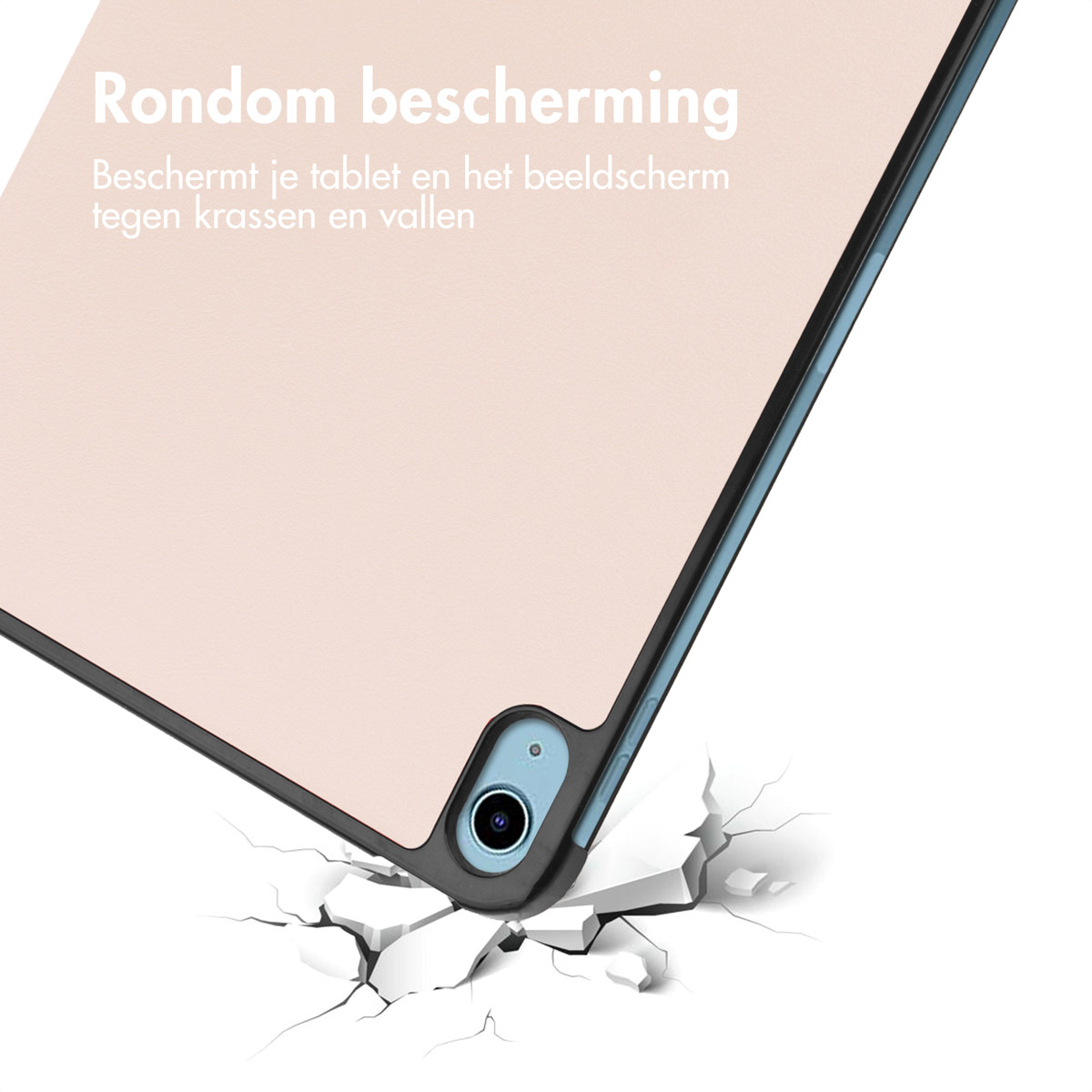 Tablethoes met witte achtergrond, met gebarsten grond.
