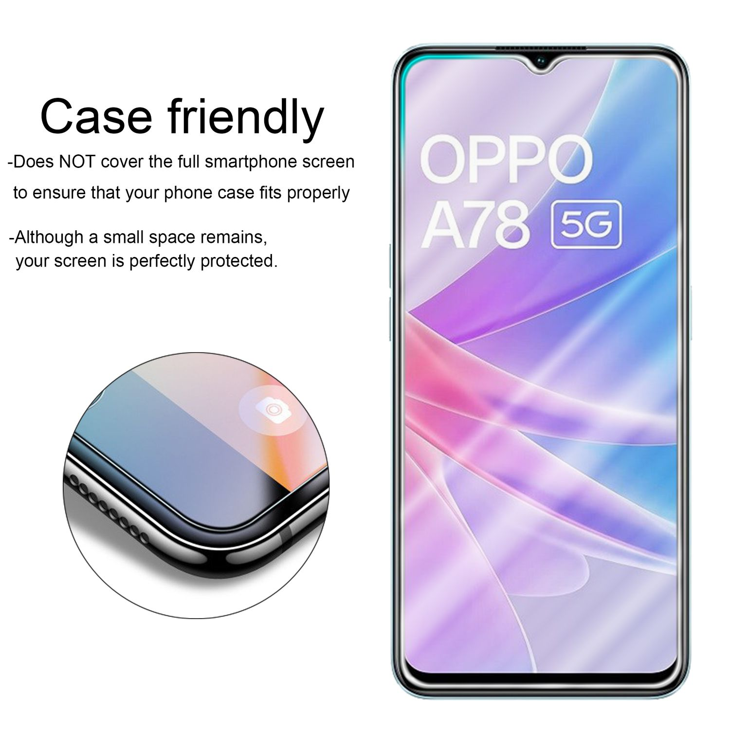 Cadorabo Vetro Temperato Per Oppo A53 | Trasparente 9H | Protezione Display Con 3D Touch E Anti-impronta - 3