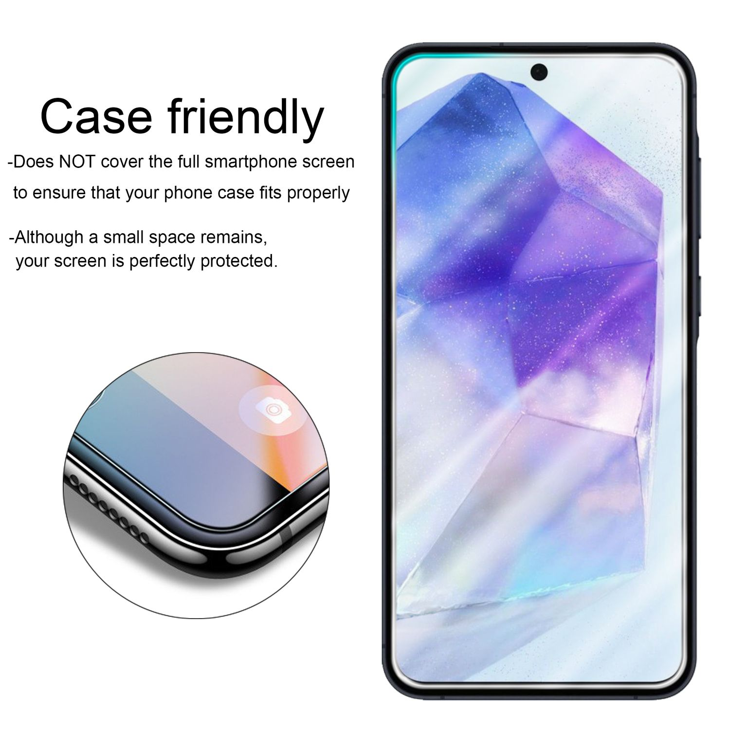 Cadorabo Vetro Temperato 9H Per Samsung Galaxy A21 - Pellicola Protettiva Trasparente, Anti Graffio, Compatibile 3D Touch - 4