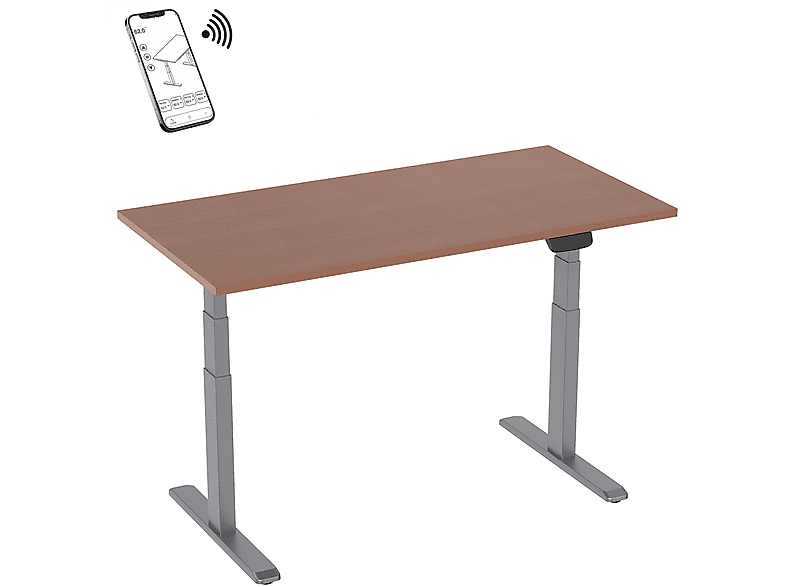 Mesa ergonómica  - 150-2415K3W Escritorio motorizado 150x75cm