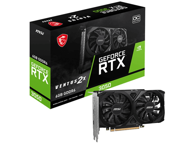 Tarjeta gráfica - MSI Geforce RTX 3050 VENTUS 2X 6G OC