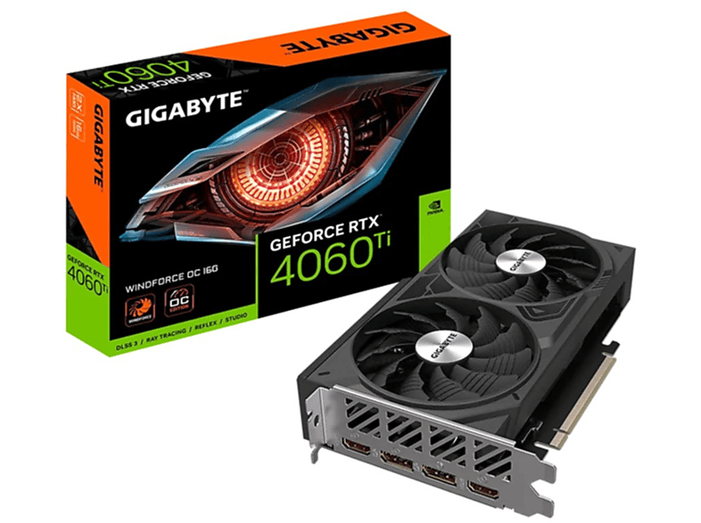 Tarjeta gráfica - GIGABYTE GeForce RTX 4060 Ti Windforce OC 16G