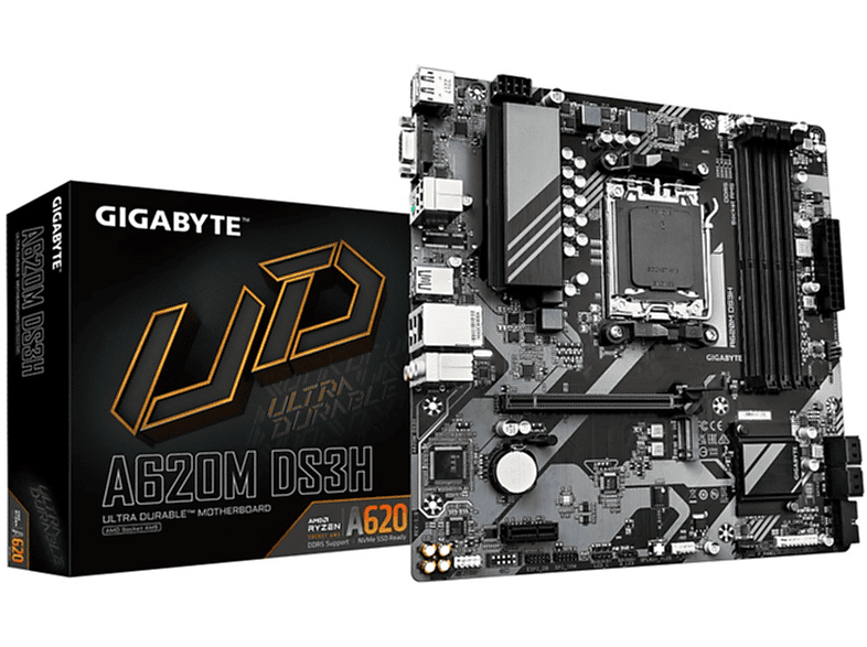 GIGABYTE A620M DS3H Mainboard Mehrfarbig