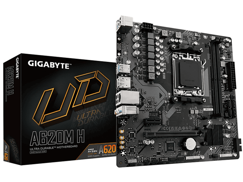 Placa base  - A620M H AMD A620 Zócalo AM5 micro ATX GIGABYTE