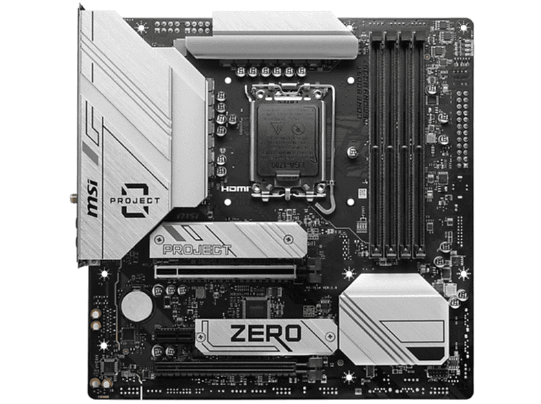 Placa base  - MSI B760M Ptoject Zero Intel B760 LGA 1700 micro ATX MSI