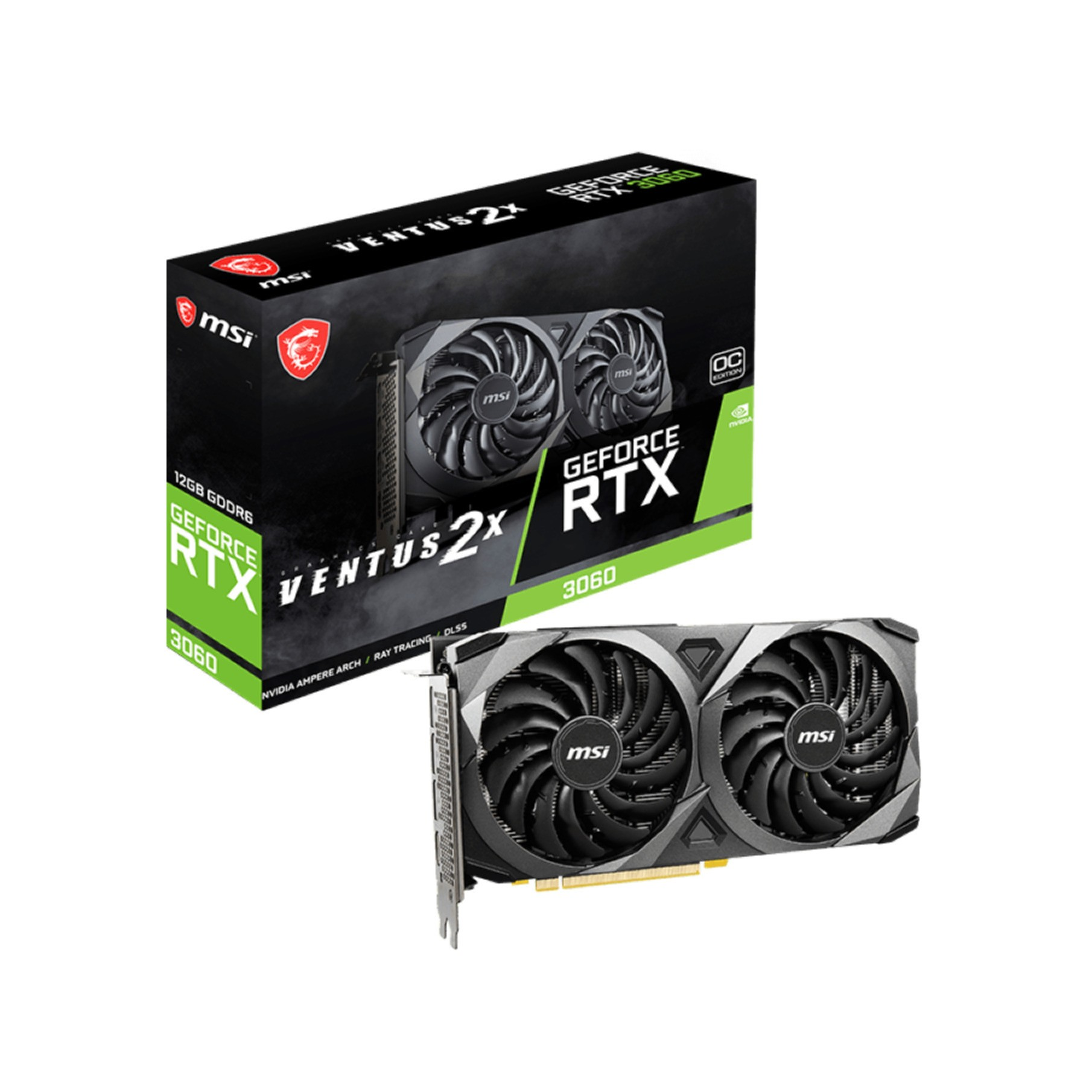MSI VGA GEFORCE RTX 3060 VENTUS 2X 12G OC RTX3060 12GB GeForce RTX™ 3060 12 GB Ekran Kartı