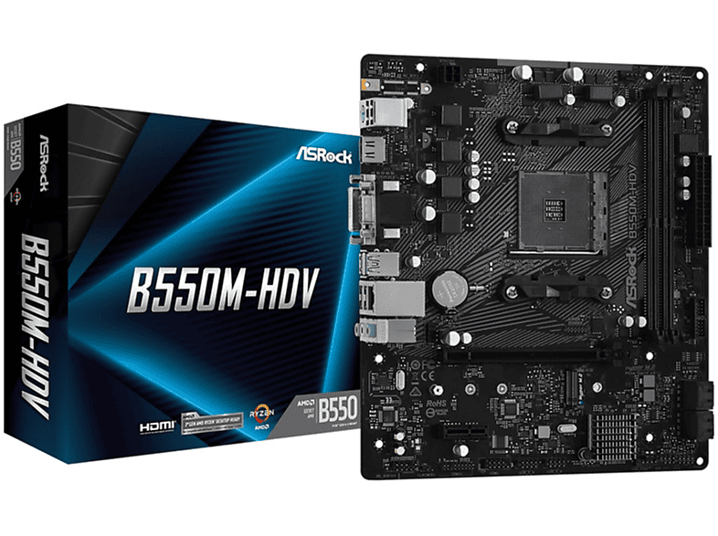 ASROCK B550M-HDV Mainboard Mehrfarbig