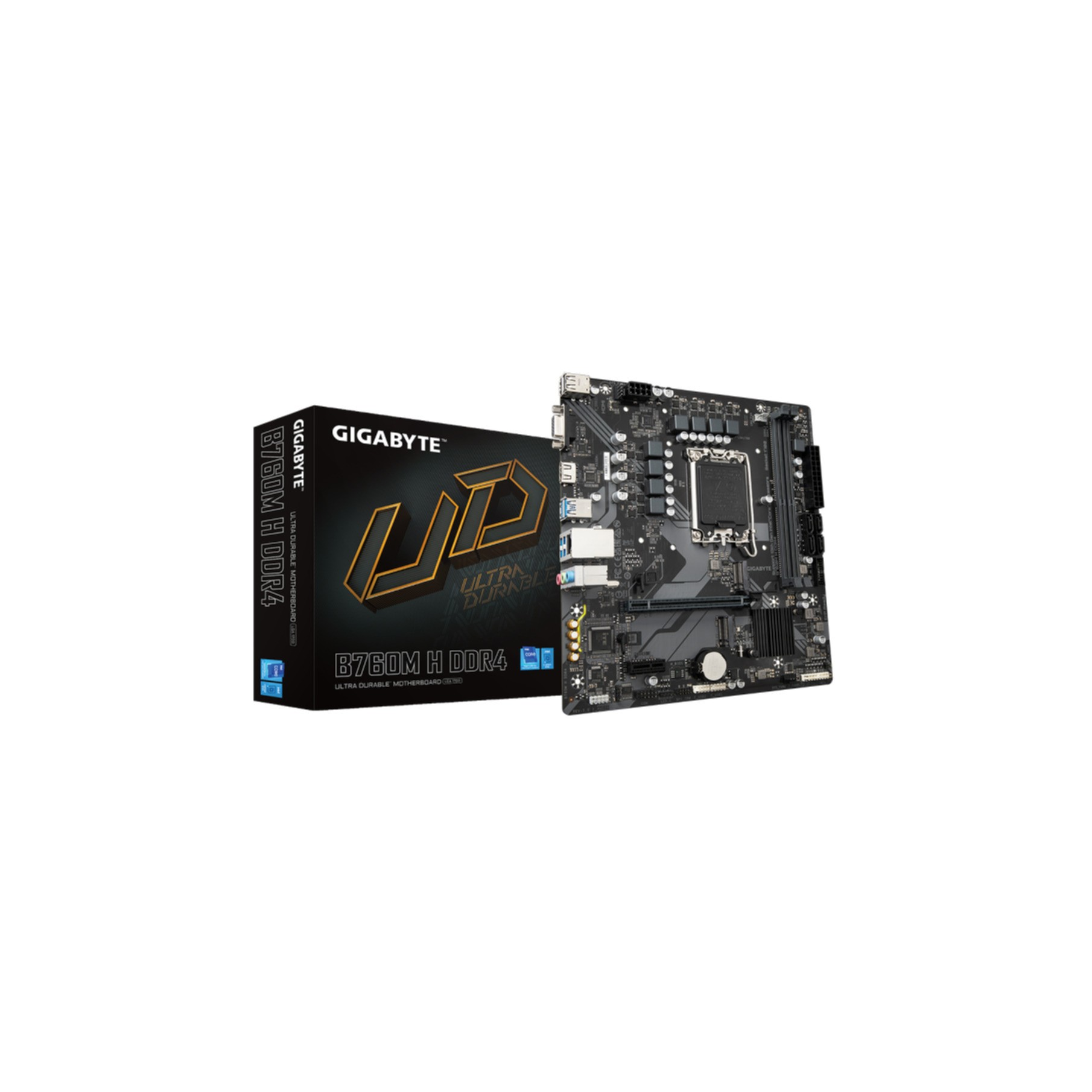 GIGABYTE B760M-H 3200MHz 2xM.2 HDMI D-Sub 1GbE LAN Soket 1700 B760M DDR4 Micro-ATX Anakart