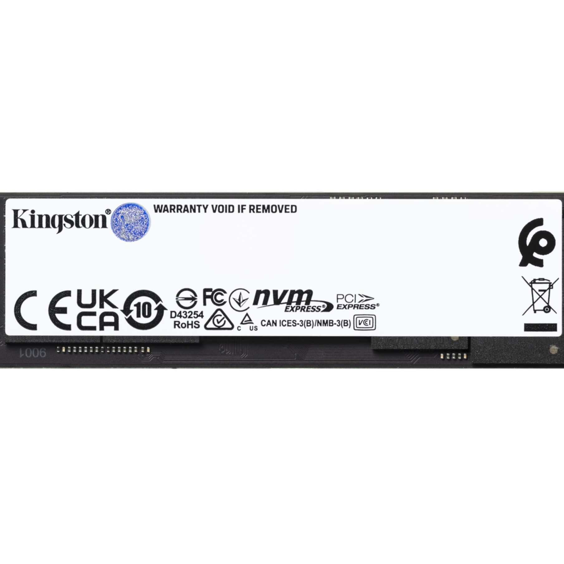 Czarno-biały dysk SSD z tekstem na białym tle.