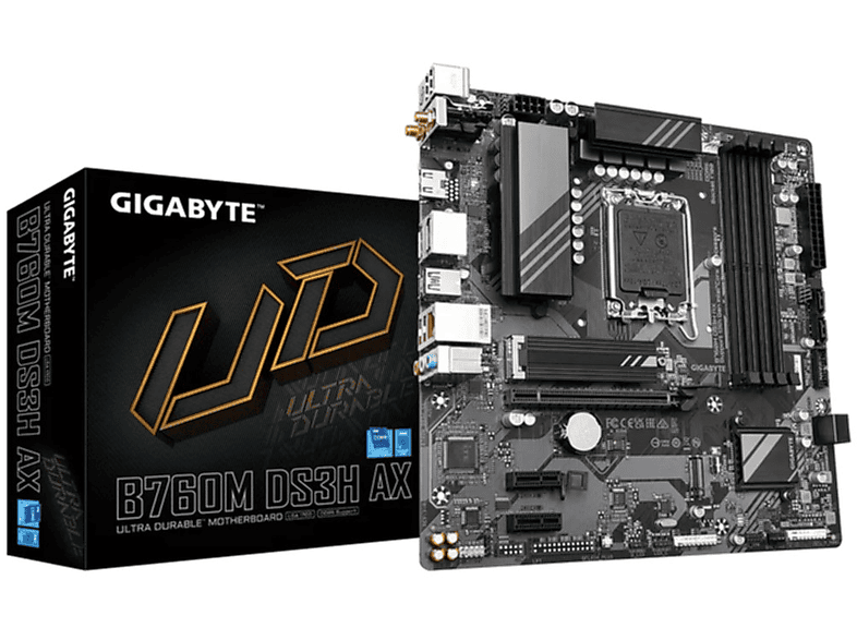 Placa base  - B760M DS3H AX Socket 1700/ Micro ATX GIGABYTE