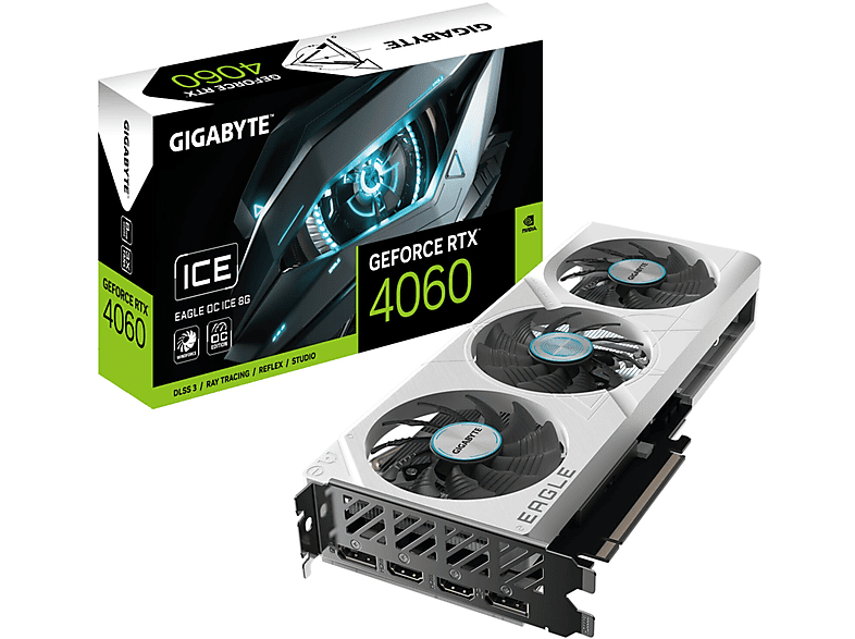 Tarjeta gráfica - GIGABYTE GV-N4060EAGLEOC ICE-8GD