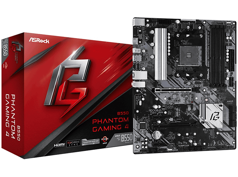 Moederbord  - Asrock 90-MXBCY0-A0UAY placa base am4 b550 phantom gaming 4 ASROCK