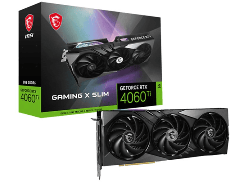 Tarjeta gráfica - MSI GeForce RTX 4060 Ti GAMING X SLIM 8G