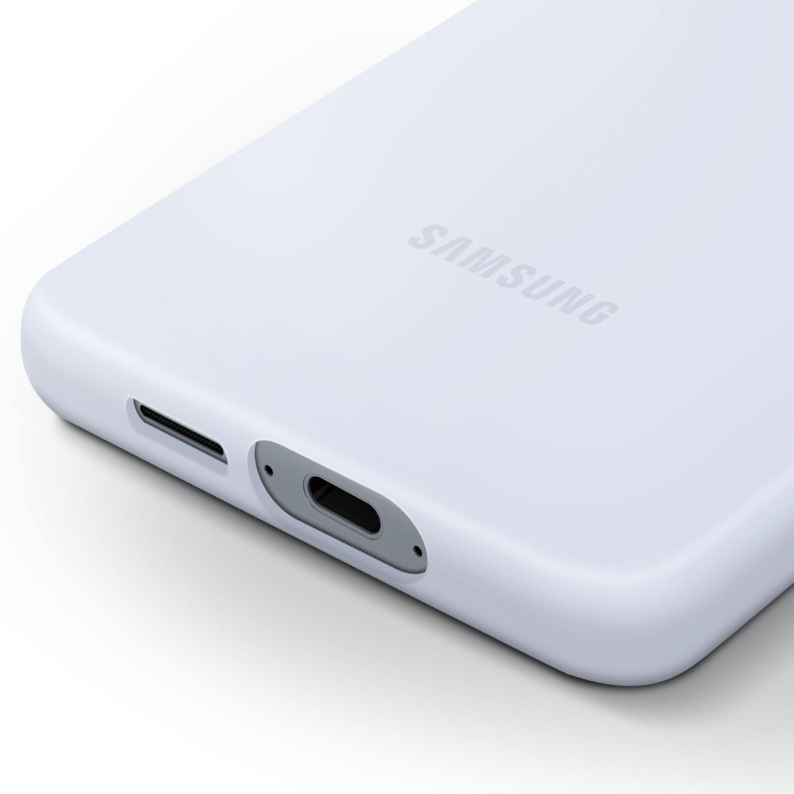 SAMSUNG Coque pour Galaxy A55 Résistant en Silicone Souple avec Rebords Surélevés Coque de téléphone portable voor Samsung Galaxy A55 5G Bleu clair