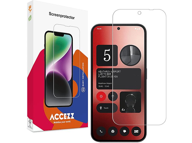 ACCEZZ Verre protecteur d'écran compatible avec Nothing Phone (2a ...