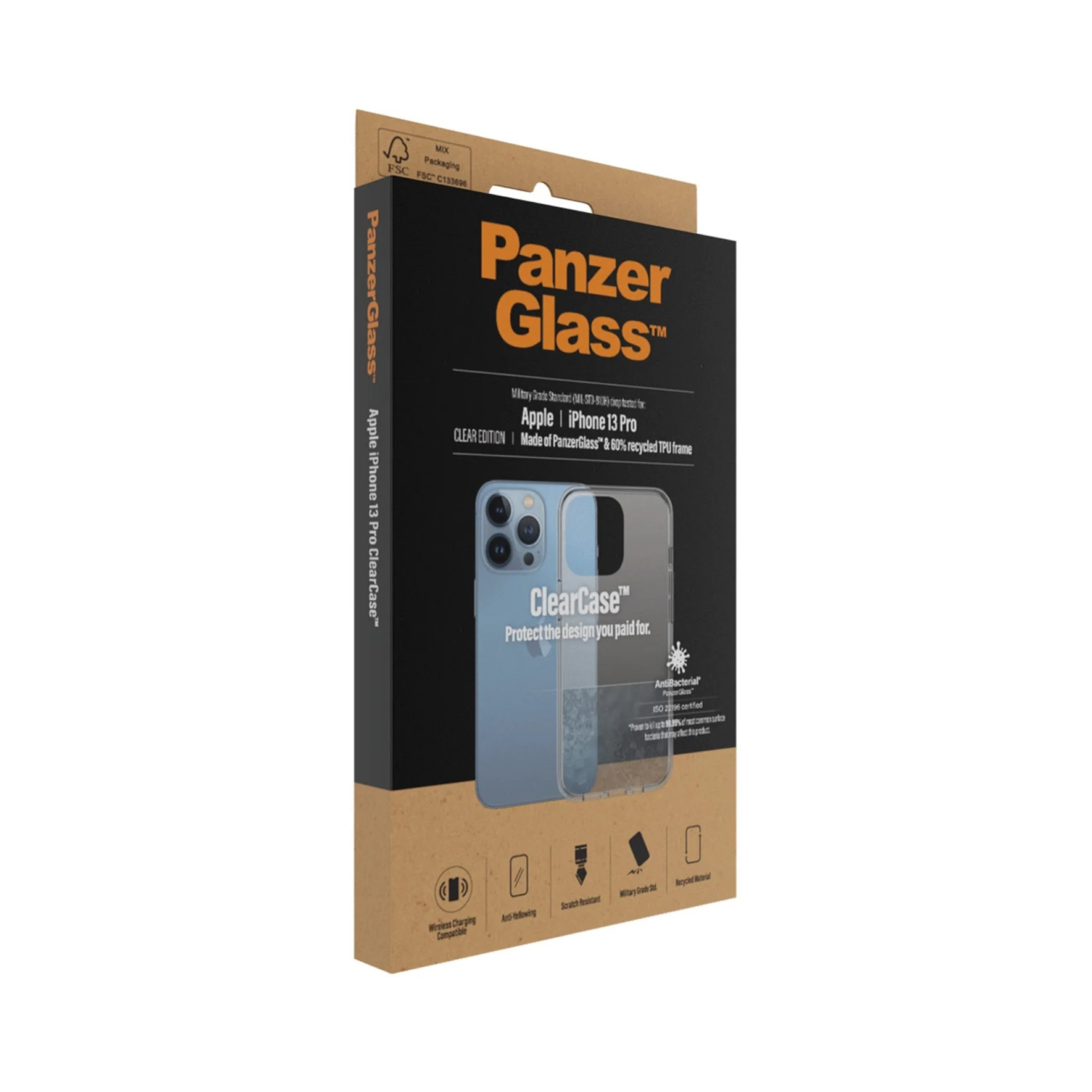 PANZERGLASS Clear Case, Backcover, Apple, iPhone 13 Pro, Transparent