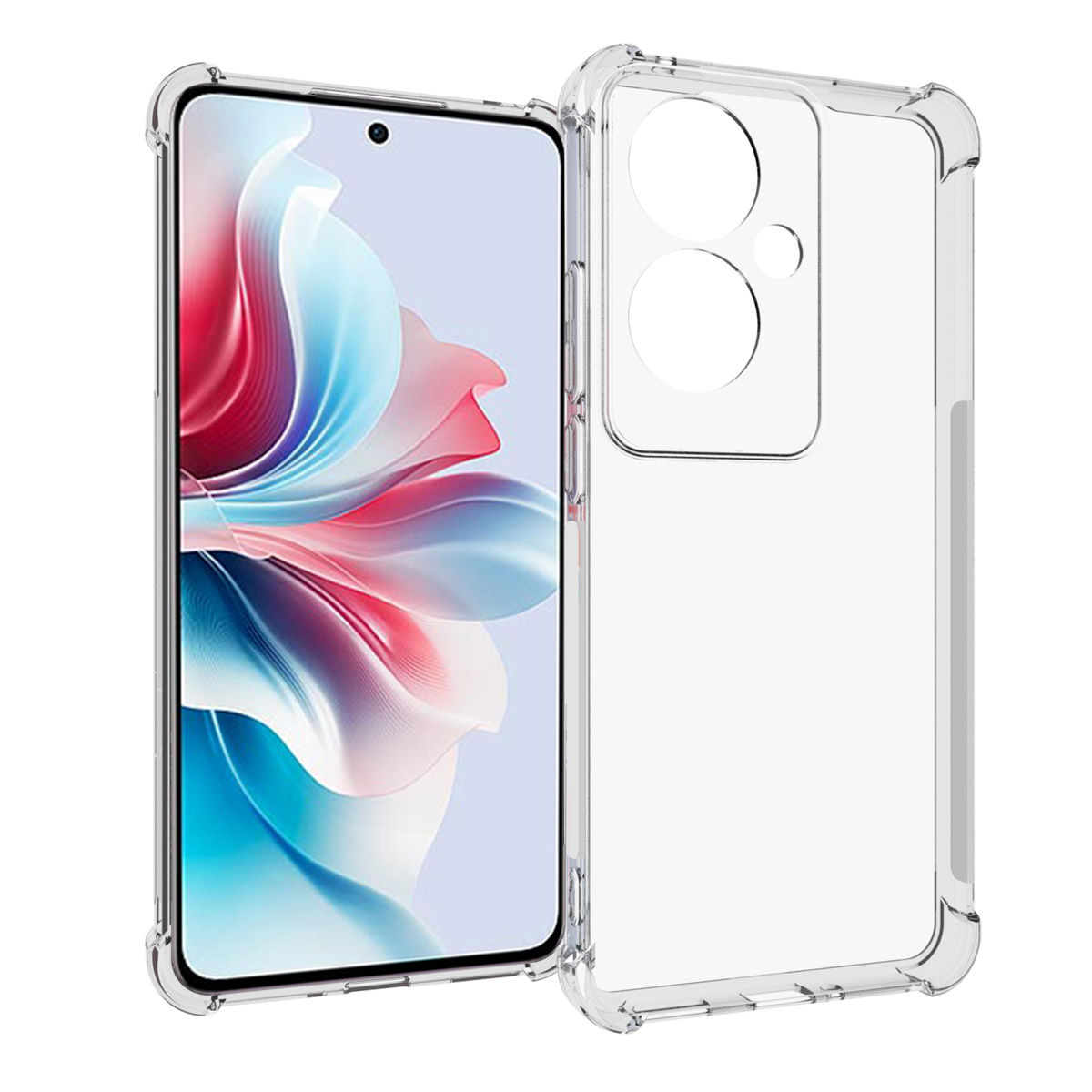 Une coque transparente sur un téléphone. La coque protège le téléphone.
