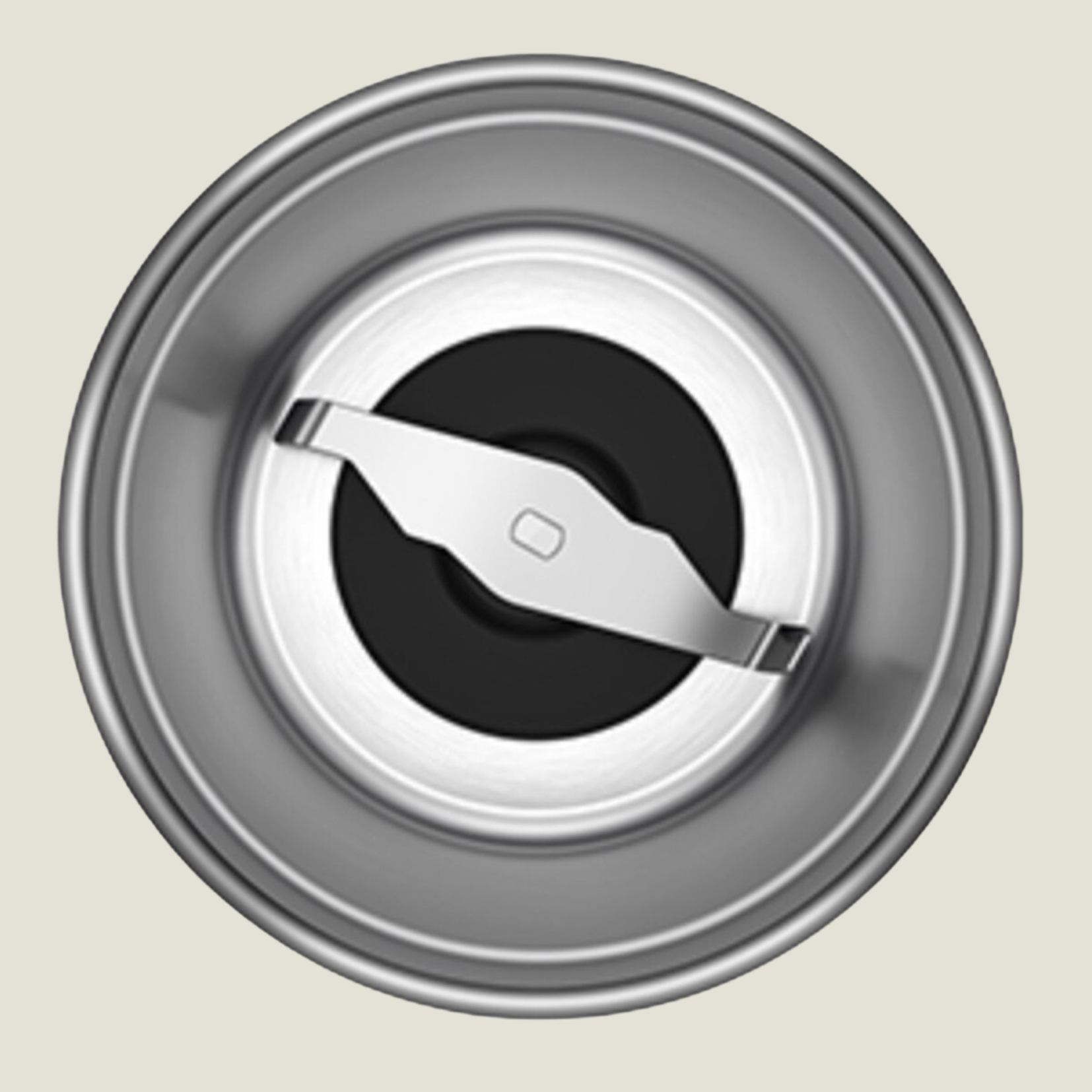 Close-up of a blender blade inside a silver container. The blade is made of metal.