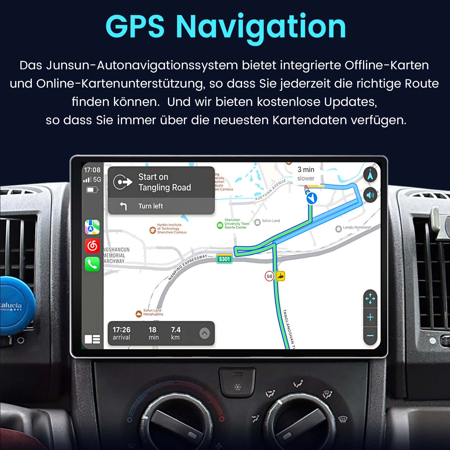 Mann mit Smartwatch, zeigt Schlaftracking, Wecker, Benachrichtigungen und Wasserbeständigkeit.