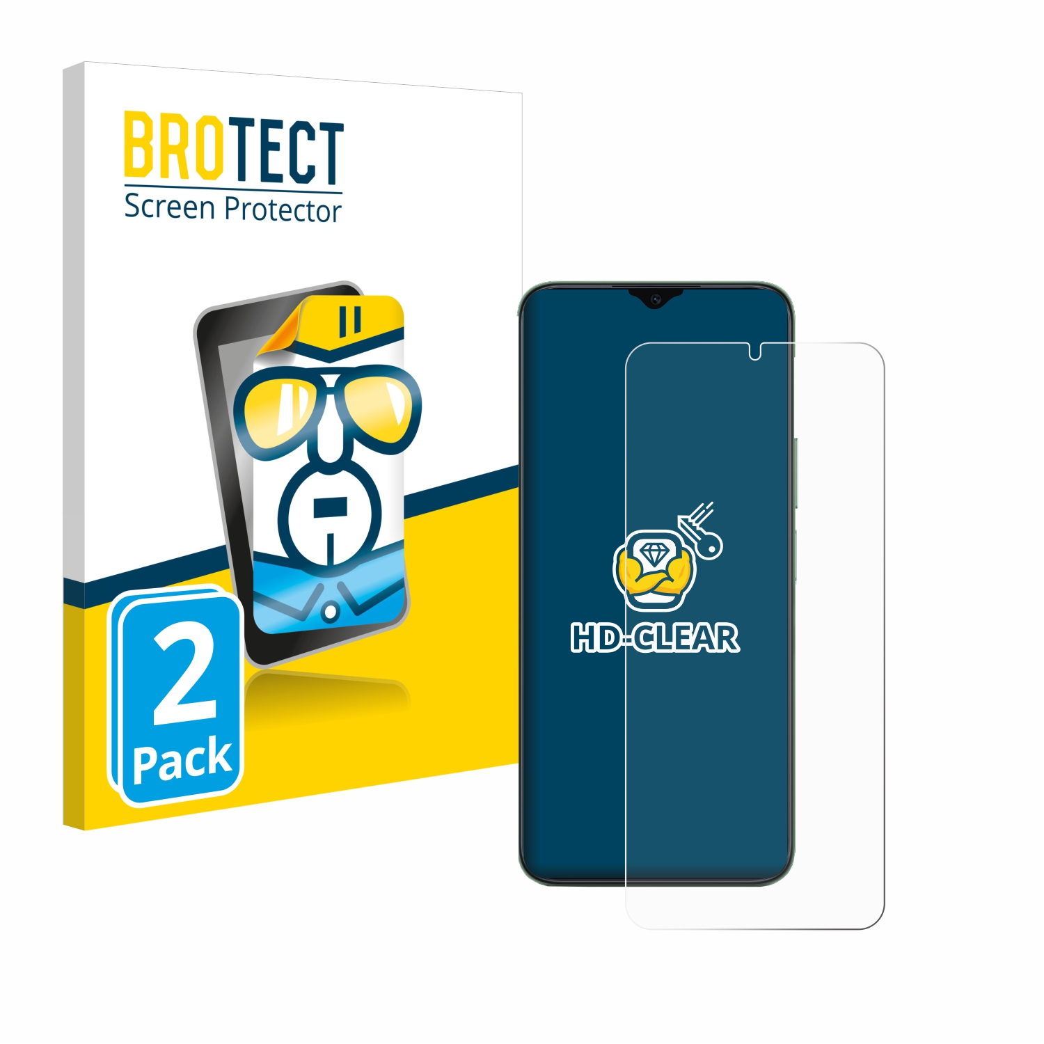 Telefon, Displayschutzfolien und Verpackung. HD-CLEAR Displayschutzfolien.