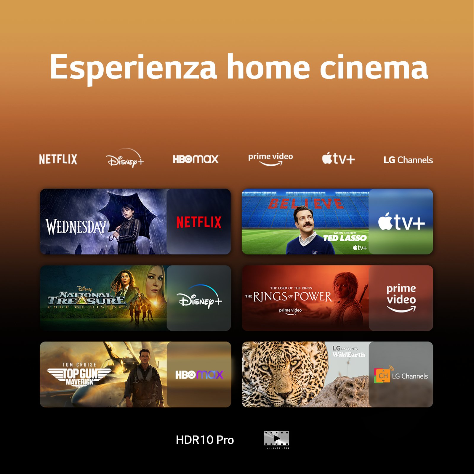 Ekran telewizora z logo usług streamingowych, w tym Netflix, Disney+ i HBO Max. Białe tło.