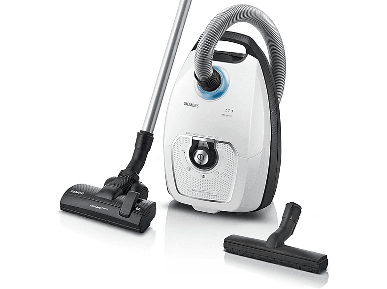 SIEMENS VSZ 7442 S Z 7.0 Zylinder-Vakuum Staubsauger, maximale Leistung: 650 Watt, Weiß)