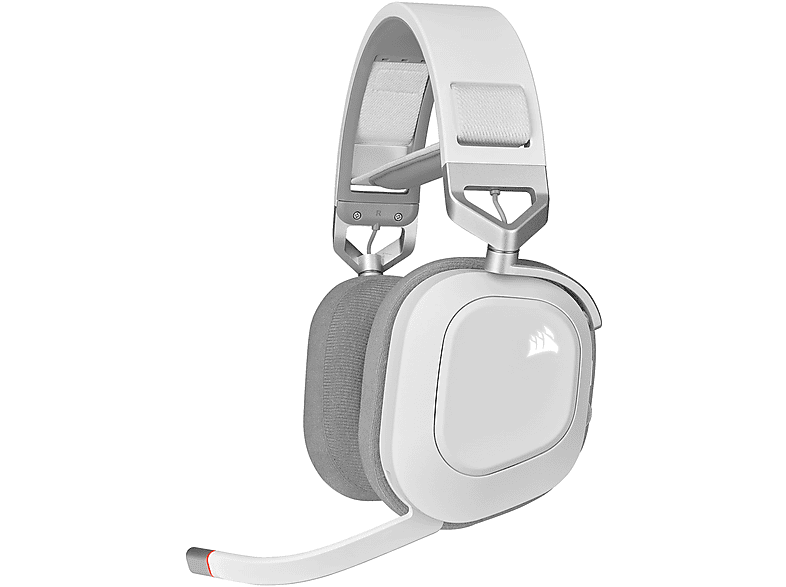 CORSAIR HS 80 RGB WIRELESS WHITE, Over-ear Gaming-Headset Bluetooth Weiß