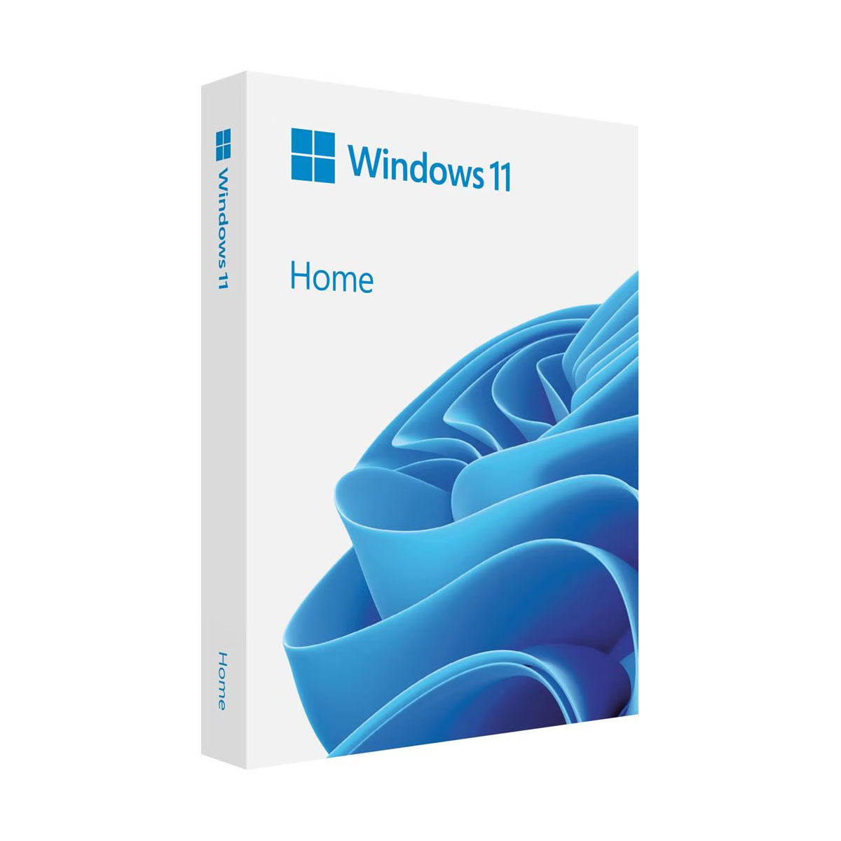 Pudełko Windows 11 Home. Niebieskie fale na froncie.