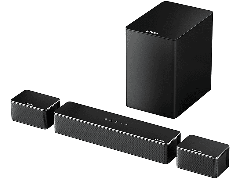 Barra de sonido con subwoofer - ULTIMEA Poseidon-D50 5.1 Barra Sonido TV con Subwoofer y 2-Altavoce Trasero