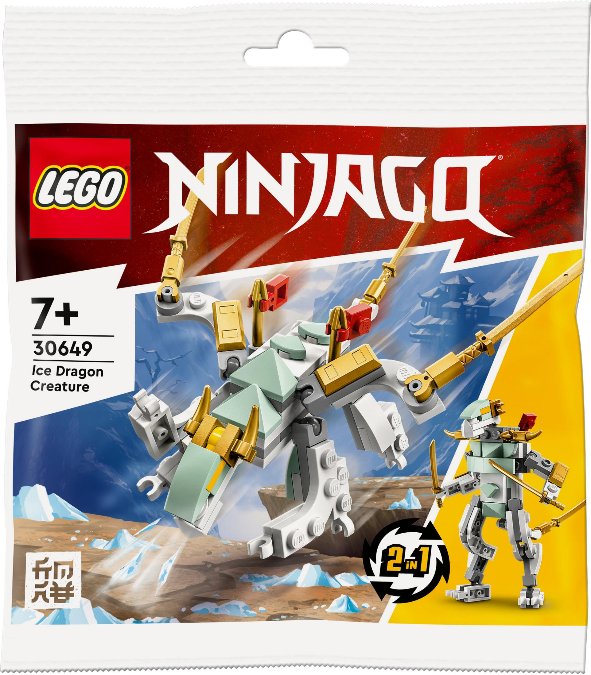 Mühürlü bir torbada bir LEGO Disney Prenses seti. Moana, bir domuz, bir yunus ve bir kaydırak gösterir.