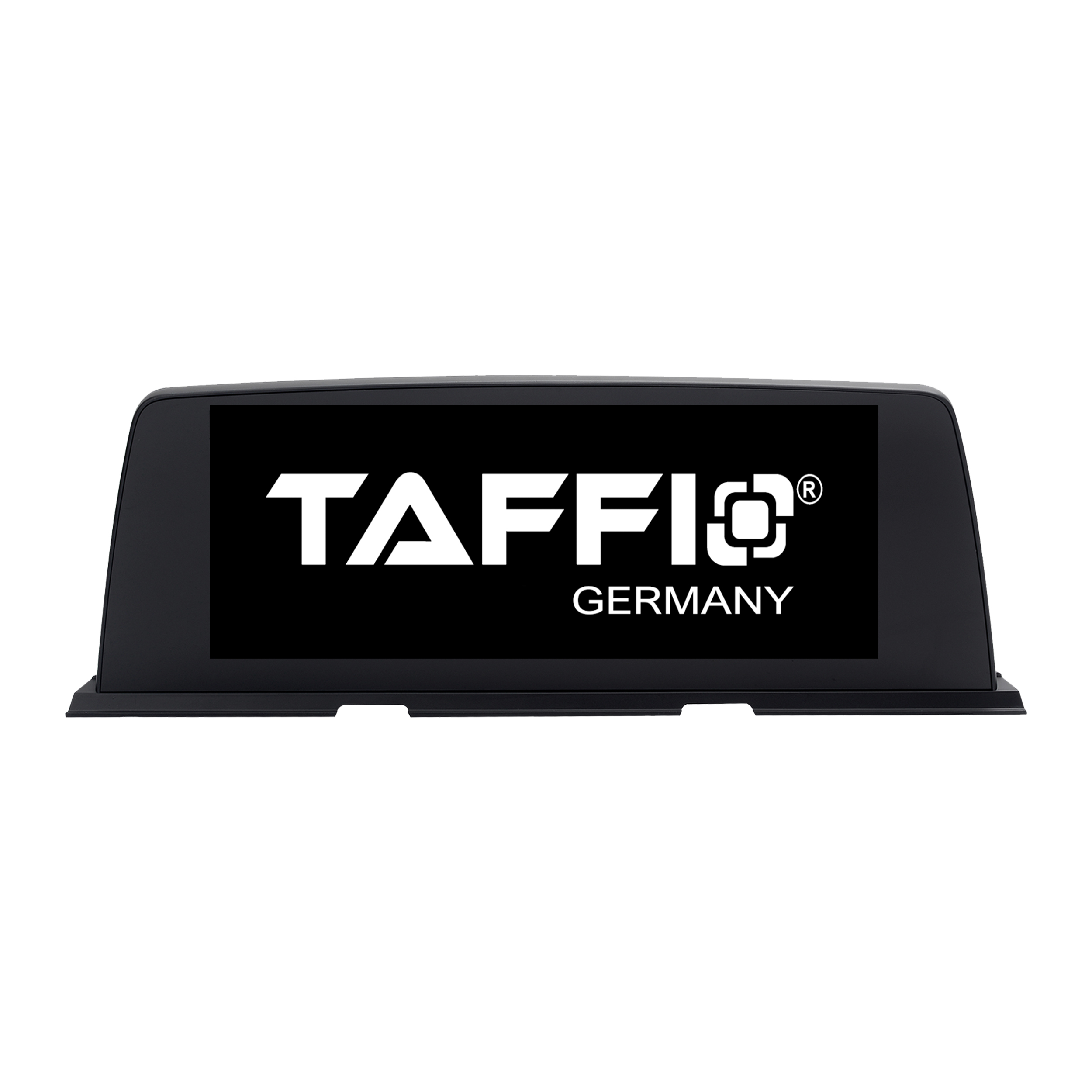 Schwarzes Autodachschild mit dem Wort 'TAFFIO' in Weiß. Der Text 'GERMANY' steht darunter.