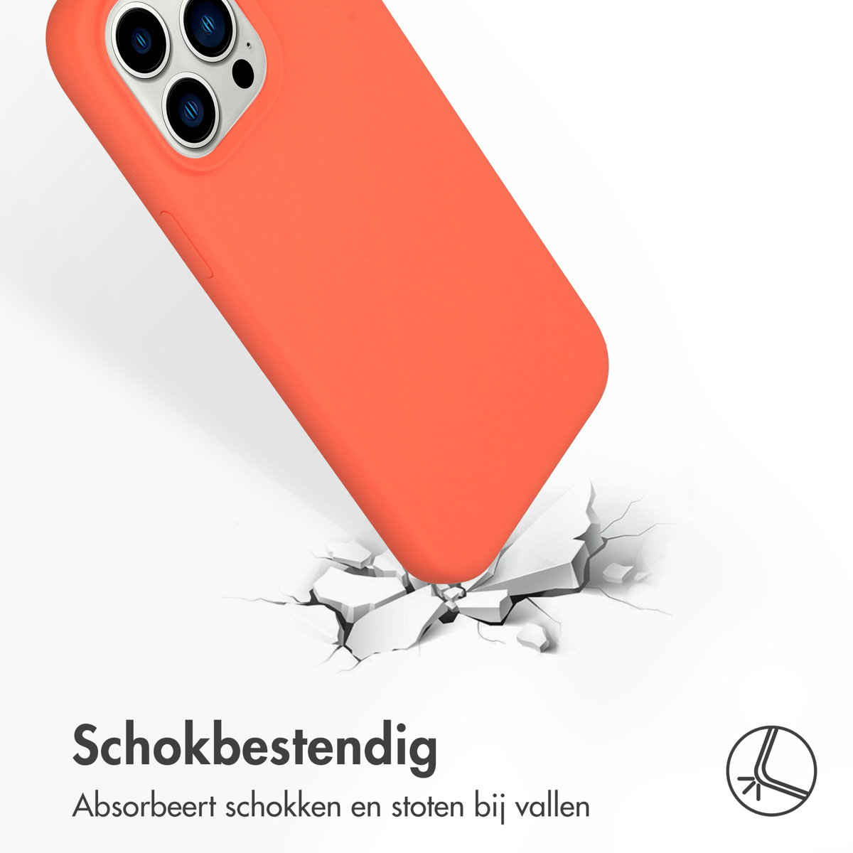 ACCEZZ Coque arrière compatible avec iPhone 14 Pro Max Étui de Téléphone voor Apple iPhone 14 Pro Max Orange
