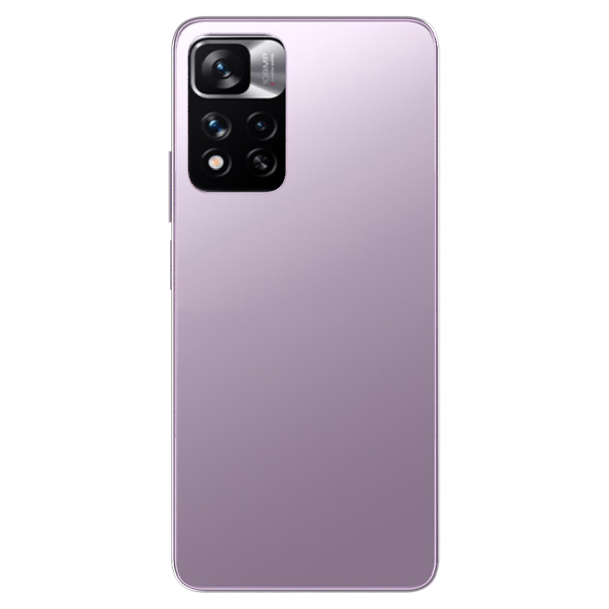 Dos du téléphone violet. Montrant la caméra et l'arrière du téléphone.