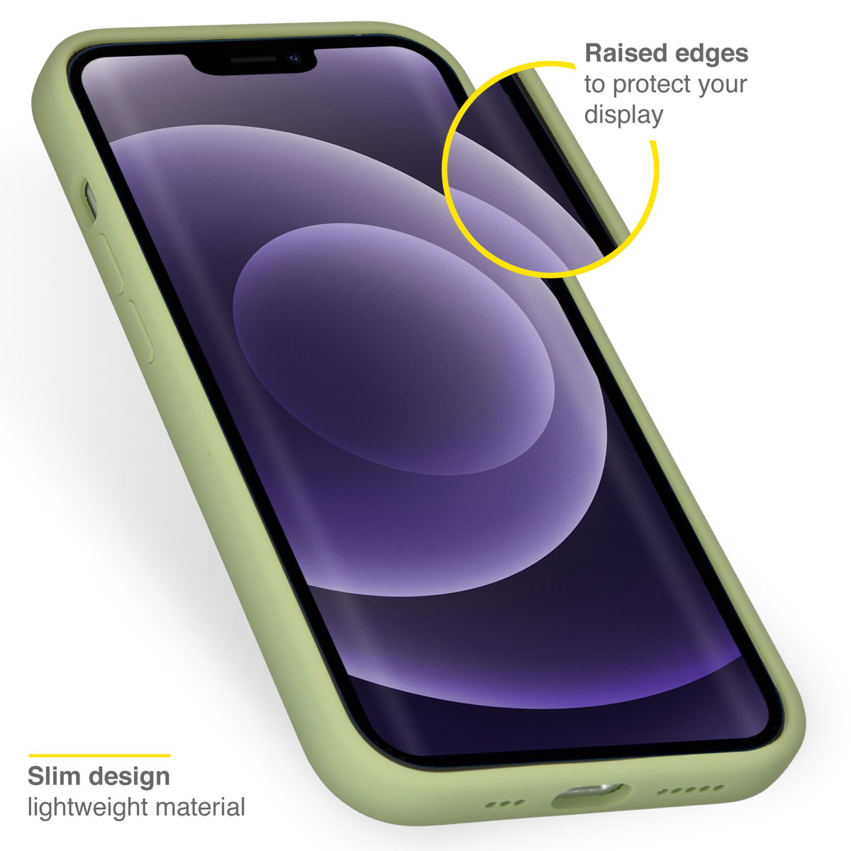 ACCEZZ Liquid Silicone Backcover geschikt voor Apple iPhone 13 Telefoonhoesje voor Apple iPhone 13 Groen