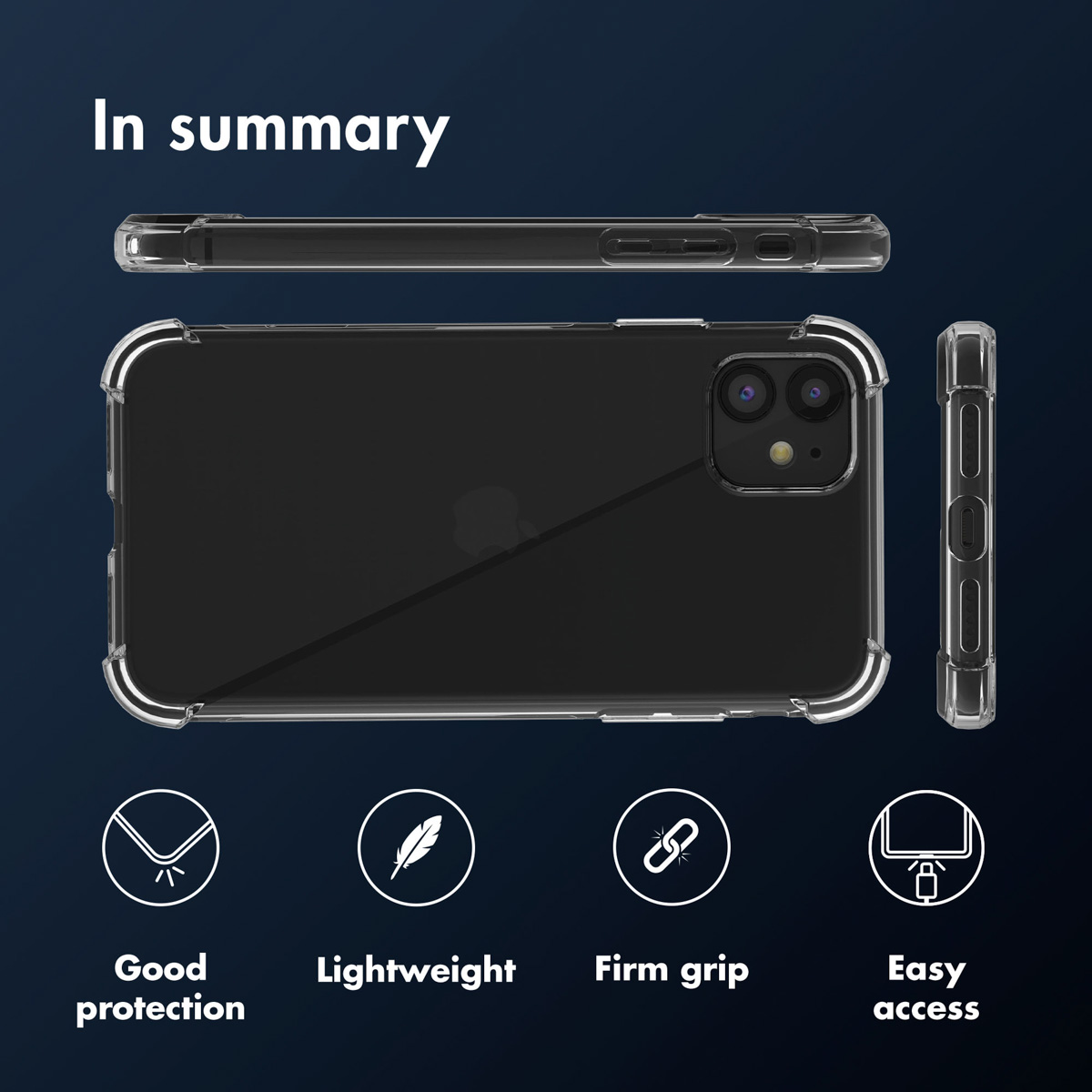 Phone case. Good protection, lightweight, firm grip and easy access icons.