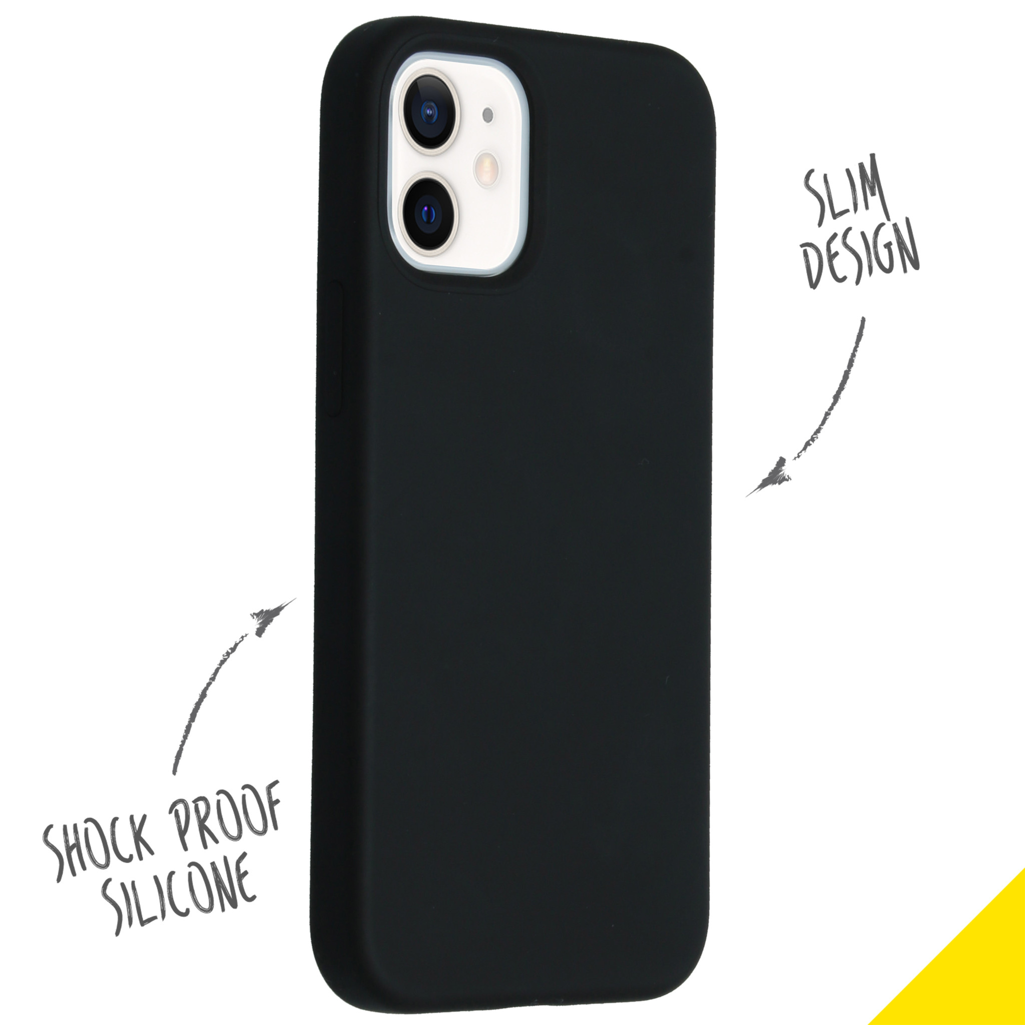Black phone case. The case is shock proof. The design is slim.
