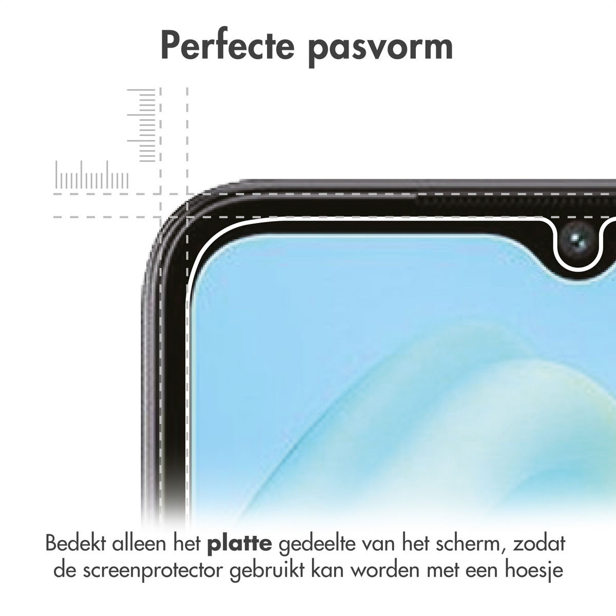 Screen protector on phone screen.