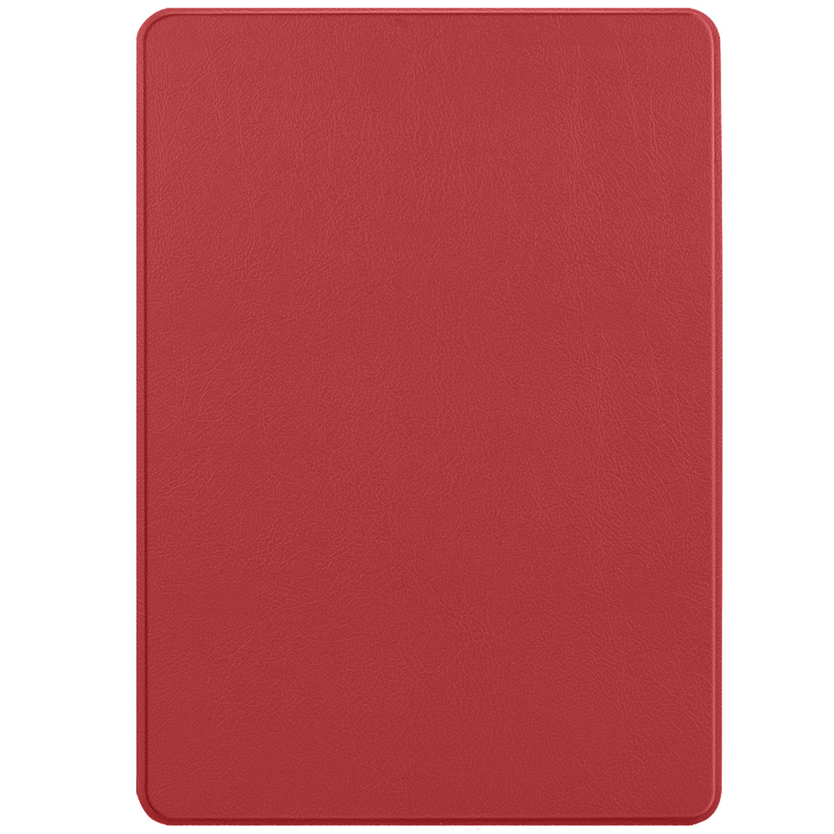 Closed tablet case, red in color. The surface is smooth with no visible texture or design.